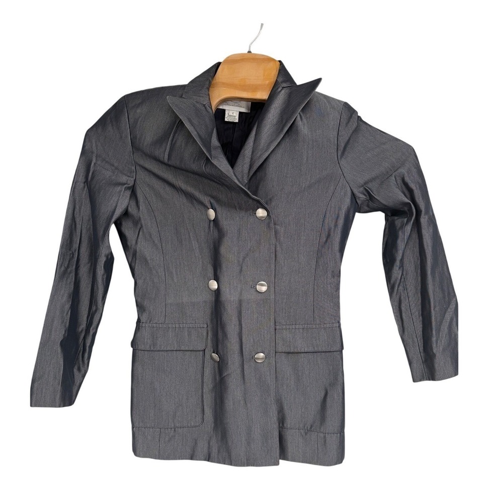 Vintage Oscar De La Renta Long Sleeve Double Breasted Jacket Peacoat Size 4